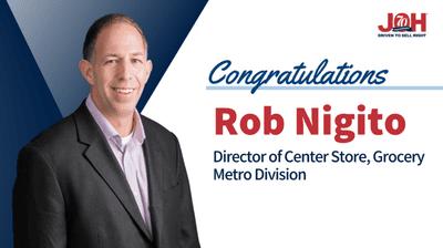 JOH Proudly Announces the Promotion of Rob Nigito to Director of Center Store, Grocery, Metro